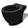 Standbidet Stand-Bidet Bodenstehend Bidet Keramik schwarz