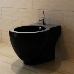 Standbidet Stand-Bidet Bodenstehend Bidet Keramik schwarz