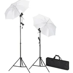 Studiobeleuchtung-Set mit Stative & Schirme
