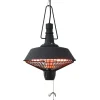 Sunred Deckenheizstrahler Indus 2100 W Halogen Schwarz RSH16