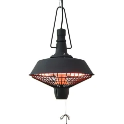 Sunred Deckenheizstrahler Indus 2100 W Halogen Schwarz RSH16