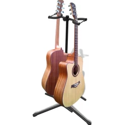 Verstellbare Doppelgitarrenständer Faltbare Instrument-Rack