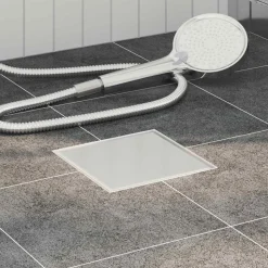 vidaXL 2 in 1 Duschabfluss Silber 15 x 15 cm Edelstahl 304
