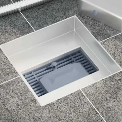 vidaXL 2 in 1 Duschabfluss Silber 15 x 15 cm Edelstahl 304