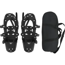 vidaXL 3 in 1 Schneeschuhe Schwarz 53,5 x 21 cm Aluminium und HDPE