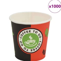 vidaXL 1000 Stk. Einweg-Kaffeebecher Pappe 120 ml (4 oz)