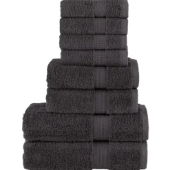 vidaXL 8 tlg. Premium-Handtuch-Set SOLUND Anthrazit 600 g/m²