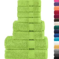 vidaXL 8 tlg. Premium-Handtuch-Set SOLUND Apfelgrün 600 g/m²