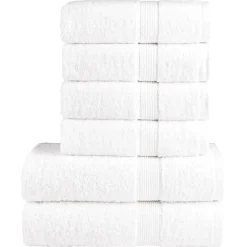 vidaXL 6 tlg. Premium-Handtuch-Set SOLUND Weiß 600 g/m²
