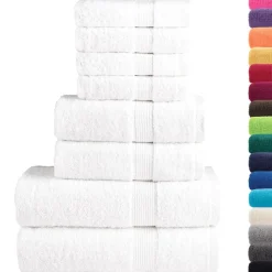 vidaXL 8 tlg. Premium-Handtuch-Set SOLUND Weiß 600 g/m²