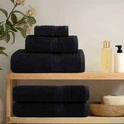 vidaXL 6 tlg. Premium-Handtuch-Set SOLUND Schwarz 600 g/m²