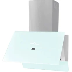 vidaXL Abzughaube Dunstabzug Hartglas Weiß 600 mm