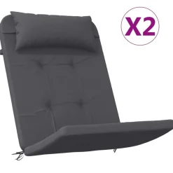 vidaXL Adirondack-Auflagen 2 Stk. Anthrazit Oxford-Gewebe