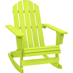 vidaXL Adirondack-Schaukelstuhl Massivholz Tanne Grün