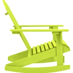 vidaXL Adirondack-Schaukelstuhl Massivholz Tanne Grün