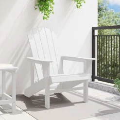 vidaXL Adirondack-Stuhl Weiß 82 x 74 x 92 cm HDPE