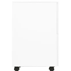 vidaXL Aktenschrank mit Rollen Weiß 39x45x67 cm Stahl
