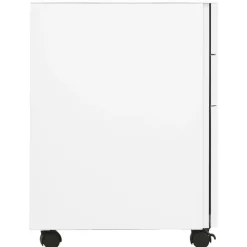 vidaXL Aktenschrank mit Rollen Weiß 30x45x59 cm Stahl