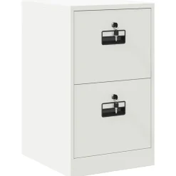 vidaXL Aktenschrank Weiß 44 x 50 x 74,5 cm Kaltgewalzter Stahl