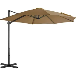 vidaXL Ampelschirm mit Aluminium-Mast 300 cm Taupe
