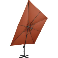 vidaXL Ampelschirm mit Lüftung 300x300 cm Terrakotta