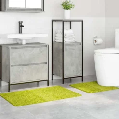 vidaXL Anti-Rutsch Badematten-Set 2 pcs Grün PP