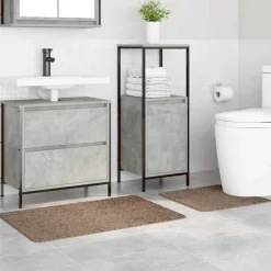 vidaXL Anti-Rutsch Badematten-Set 2 pcs Braun PP