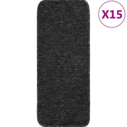 vidaXL Antirutsch Stufenmatten 15 Stk. 60x25 cm Anthrazit Rechteckig