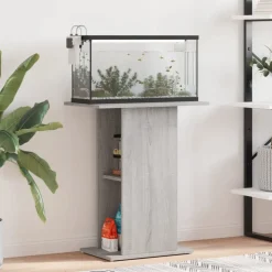 vidaXL Aquariumständer Grau Sonoma 60,5x36x72,5 cm Holzwerkstoff