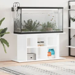 vidaXL Aquariumständer Hochglanz-Weiß 120x40x60 cm Holzwerkstoff