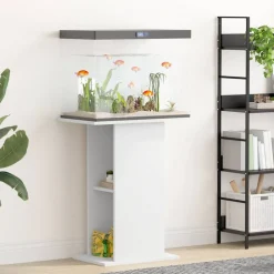 vidaXL Aquariumständer Weiß 60,5x36x72,5 cm Holzwerkstoff
