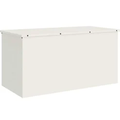 vidaXL Außenlagerbox Weiß 100 x 50,5 x 50 cm Stahl