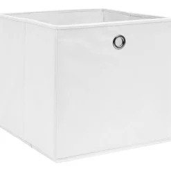 vidaXL Aufbewahrungsboxen 4 Stk. Vliesstoff 28x28x28 cm Weiß
