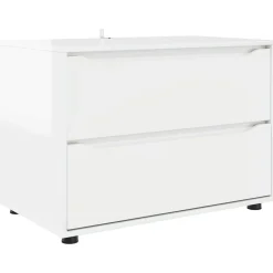 vidaXL Aufbewahrungsschrank Hochglanz Weiß 80 x 48 x 57 cm
