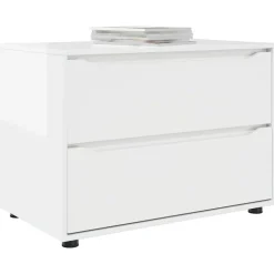 vidaXL Aufbewahrungsschrank Hochglanz Weiß 80 x 48 x 57 cm