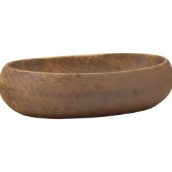 vidaXL Aufsatzwaschbecken Braun Oval 59x40x15 cm Keramik