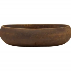 vidaXL Aufsatzwaschbecken Braun Oval 59x40x15 cm Keramik