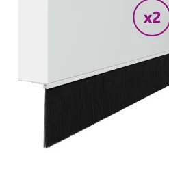 vidaXL Aufsteck Türbürstendichtungen 2 pcs Weiß 100 cm