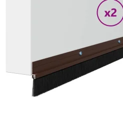 vidaXL Aufsteck Türbürstendichtungen 2 pcs Braun 100 cm