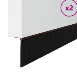 vidaXL Aufsteck Türbürstendichtungen 2 pcs Braun 100 cm