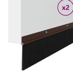 vidaXL Aufsteck Türbürstendichtungen 2 pcs Braun 100 cm