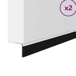 vidaXL Aufsteck Türbürstendichtungen 2 pcs Weiß 100 cm