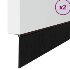 vidaXL Aufsteck Türbürstendichtungen 2 pcs Braun 100 cm
