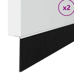 vidaXL Aufsteck Türbürstendichtungen 2 pcs Weiß 100 cm