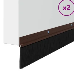 vidaXL Aufsteck Türbürstendichtungen 2 pcs Braun 100 cm