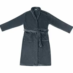 vidaXL Bademantel ohne Kapuze Marineblau S Flanell