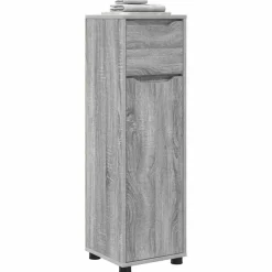 vidaXL Badezimmerschrank mit Regal Graues Sonoma 30,5 x 30 x 101 cm