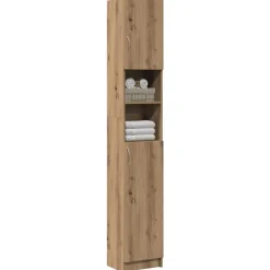 vidaXL Badezimmerschrank Artisan Oak 32x25,5x190 cm Holzwerkstoff