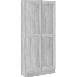 vidaXL Badezimmerschrank Grau Sonoma 82,5x30,5x185,5 cm Holzwerkstoff