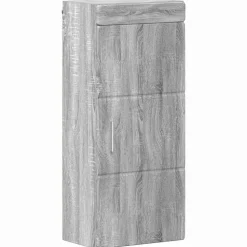 vidaXL Badezimmer-Wandschrank TULUM Graues Sonoma 37 x 24,5 x 86 cm